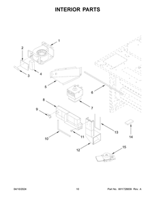 Interior Parts Diagram and Parts List for JMDFS24HM02  Jenn-Air Microwave