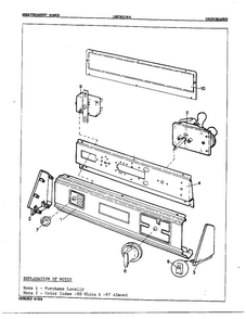 Part Location Diagram of 53-0843 Whirlpool Control Panel