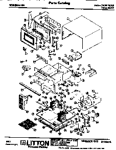 Replacement Parts Diagram and Parts List for 70 55100VP Amana Microwave