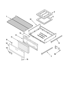 Oven & Broiler Parts Diagram and Parts List for AGR4433XDW0  Amana Range