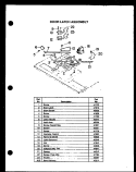 DOOR LATCH ASSY Diagram and Parts List for ESS306-2D ESS30602D Caloric Range
