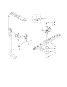 Upper Wash And Rinse Parts Diagram and Parts List for MDB4709AWB2  Maytag Dishwasher