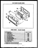 ALLBLACK GLASS DOOR Diagram and Parts List for FEU208  Amana Range