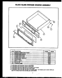 BLACK GLASS STORAGE DRAWER ASSY Diagram and Parts List for FEU208  Amana Range