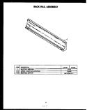 BACK RAIL ASSY Diagram and Parts List for FEU208  Amana Range