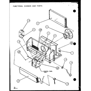 Functional Chassis Assy Parts 3 Diagram and Parts List for PTC07300ER P9812501R Amana Air Conditioner