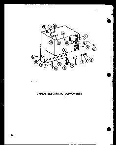 Upper Electrical Components Diagram and Parts List for RCC-4 P73409-1M Amana Microwave
