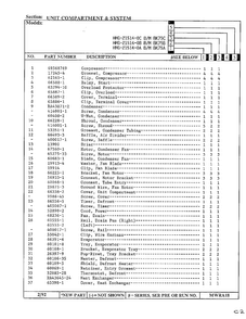 Unit Compartment & System Page 2 Diagram and Parts List for 21514-0A  Admiral Refrigerator