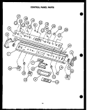 CONTROL PANEL PARTS Diagram and Parts List for FDU185  Amana Range