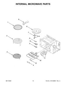 Internal Microwave Parts Diagram and Parts List for JMC2427IL03  Maytag Washer