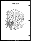 CABINET SECTION Diagram and Parts List for FDU275  Amana Range