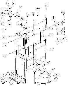 Freezer Door, Hinge & Trim Diagram and Parts List for 36541-P1121702W  Amana Refrigerator