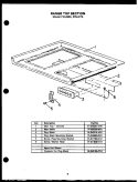 RANGE TOP SECTION Diagram and Parts List for FDU265  Amana Range