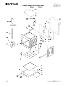 Oven Parts Diagram and Parts List for JMW9527DAB29  Jenn-Air Microwave