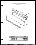 STORAGE DRAWER - DOOR SECTION BLACK PANEL Diagram and Parts List for FDU275  Amana Range