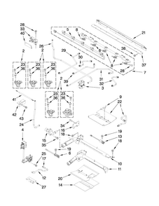 Part Location Diagram of W10911971 Whirlpool Range Surface Lock-Out Valve