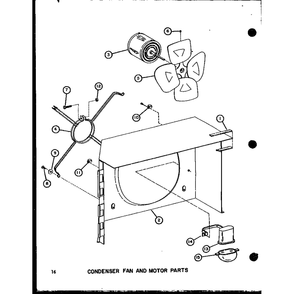 Condenser Fan And Motor Parts 2 Diagram and Parts List for RHQ48-003 P55201-50C Amana Air Conditioner