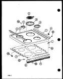 Page 1 Diagram and Parts List for ARR630 P8577206S Amana Range