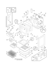 Body Diagram and Parts List for CRE3890LSK  Crosley Range