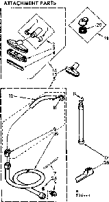 Attachment Parts Diagram and Parts List for 11626890  Kenmore Canister Vacuum