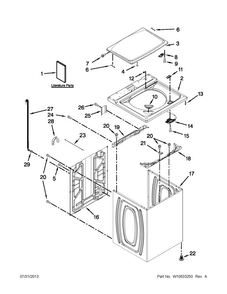 Part Location Diagram of W10589591 Whirlpool OWNERS MANUAL
