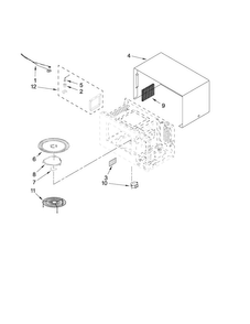 Microwave Oven Cavity Parts Diagram and Parts List for JMC9158BCW10  Jenn-Air Microwave