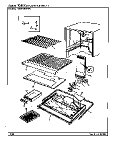 Freezer Compartment Diagram and Parts List for CNT19W7A CC56A Crosley Refrigerator