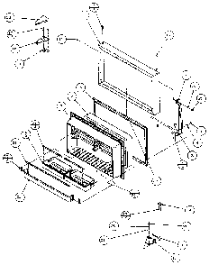 Freezer Door Diagram and Parts List for TX19R-P1158502W  Amana Refrigerator