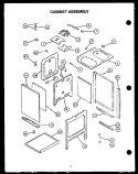 CABINET ASSY Diagram and Parts List for FDU-248-2WW  Amana Range
