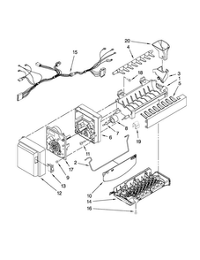 Icemaker Parts Diagram and Parts List for MFI2269VEB2  Maytag Refrigerator
