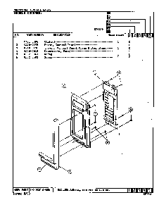 Control Panel Diagram and Parts List for CM414F  Crosley Microwave