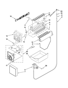 Icemaker Parts Diagram and Parts List for JBR2088WEM0  Jenn-Air Refrigerator