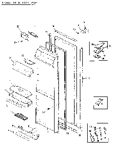Fresh Food Door Diagram and Parts List for JRSD246B MCQ82A Jenn-Air Refrigerator