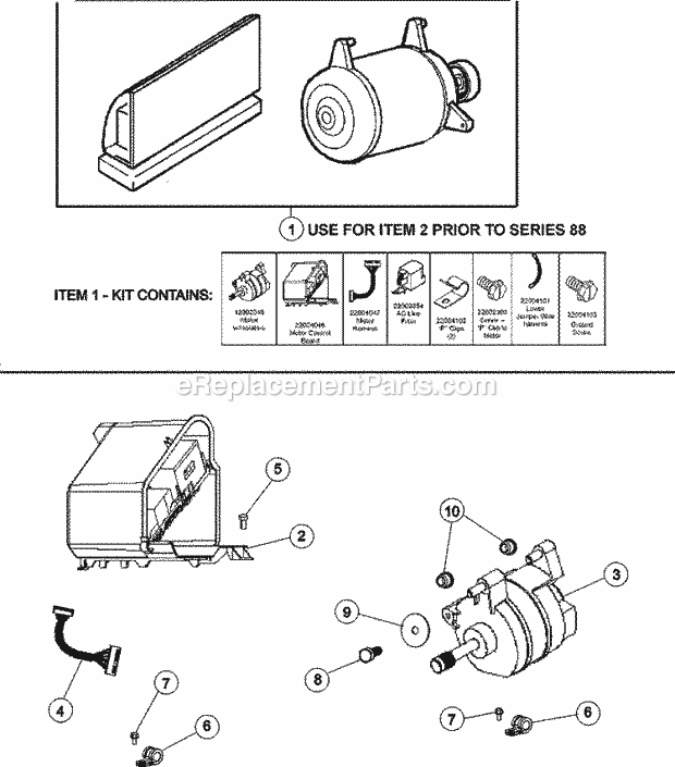 MOTOR & MOTOR SUPPORT Diagram and Parts List for MAH5500BWW  Maytag Washer