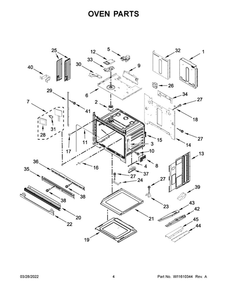 Oven Parts Diagram and Parts List for JJW2827LL00  Maytag Wall Oven