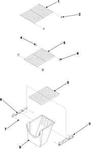 Fz Shelf Diagram and Parts List for ASD2622HRS-ASD2622HRS0  Amana Refrigerator