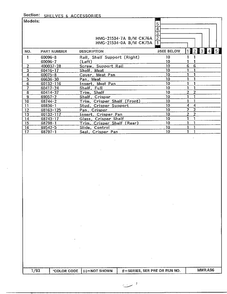 Shelves And Accessories Page 2 Diagram and Parts List for 21534-7A  Admiral Refrigerator