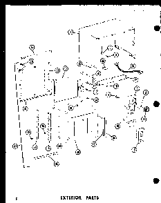 Exterior Parts Diagram and Parts List for MR-1W P72347-1M Amana Microwave
