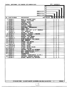 Ice Maker Kit Page 2 Diagram and Parts List for 231740  Admiral Refrigerator
