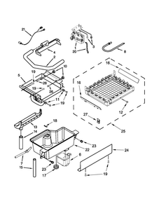 Evaporator, Grid, And Water Parts Diagram and Parts List for MIM1555YRS2  Maytag Ice Maker