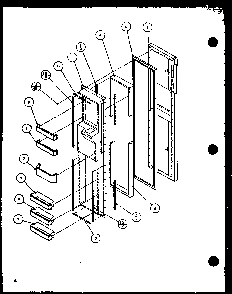 Freezer Door Diagram and Parts List for 2599CIWL-P1121501WL  Amana Refrigerator