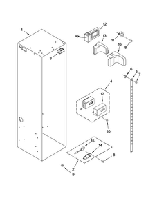 Refrigerator Liner Parts Diagram and Parts List for JS48NXFXDW00  Jenn-Air Refrigerator