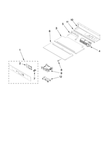 Control Panel Parts Diagram and Parts List for JMW3430WR01  Jenn-Air Microwave
