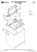 TOP AND CABINET PARTS Diagram and Parts List for MTW5640TQ1  Maytag Washer