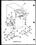 COMPRESSOR PARTS Diagram and Parts List for BCI20D P6023524W Amana Refrigerator