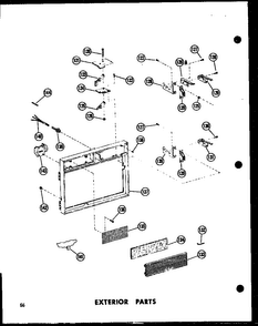 Exterior Parts Diagram and Parts List for RC-10PB P71304-2M Amana Microwave