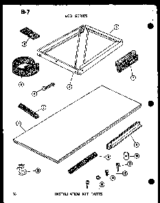 Installation Kit Parts Diagram and Parts List for 624-3HL P67119-27R Amana Air Conditioner