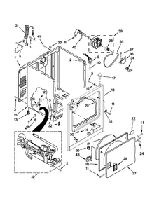 Cabinet Parts Diagram and Parts List for CGD137SBW1  Crosley Dryer