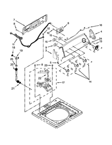 Controls And Water Inlet Parts Diagram and Parts List for 4KATW4930DW0  Admiral Washer