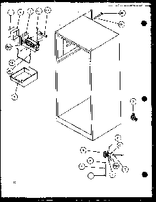 Factory Installed Ice Maker Diagram and Parts List for TZI21Q2E-P1111714WE  Amana Refrigerator